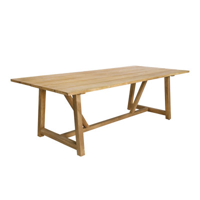 Table de salle à manger d'extérieur en teck George - 95 x 29 po - Naturel