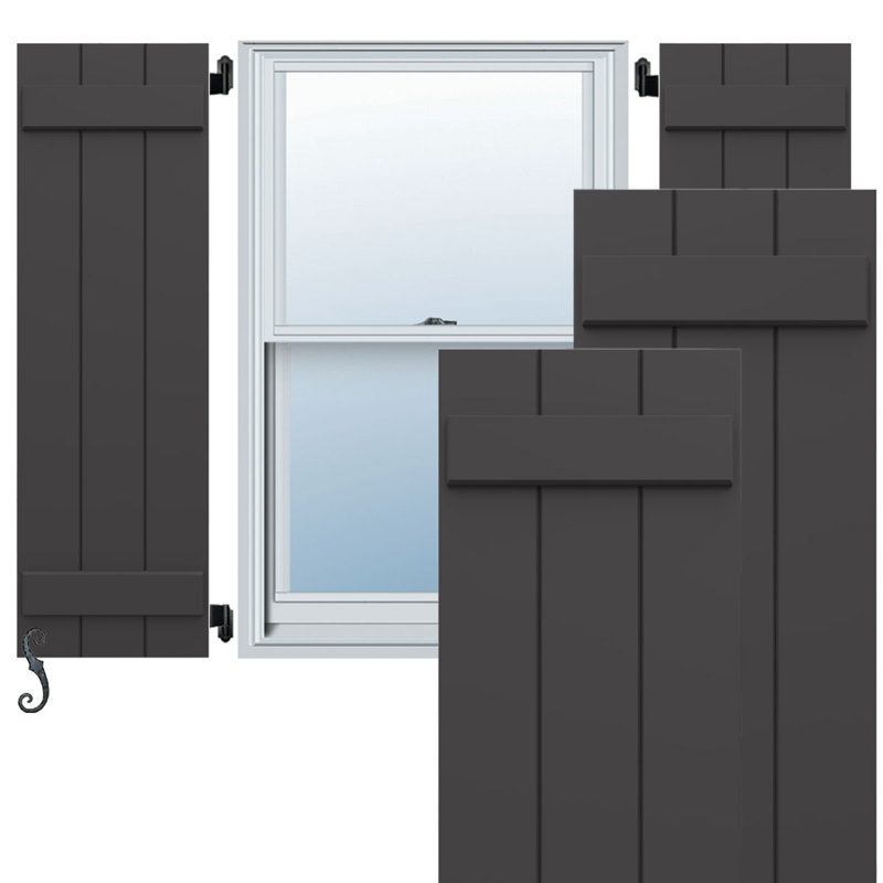 Volets EnduraCore en composite et deux planches jointes, H 30 po, Montagne ombrageuse, L 16 1/8 po