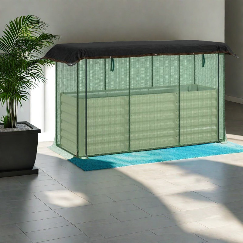 Jardinières en acier galvanisé durable, conception spacieuse pour le jardinage