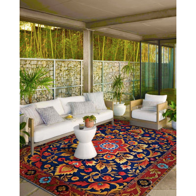 Tapis décoratif bleu marine Paris