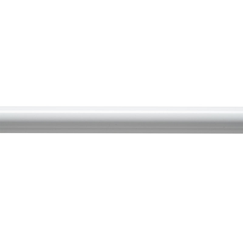122cm Straight Shower Curtain Pole, White
