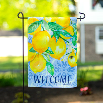 Drapeau de jardin en suède Lemon Tree