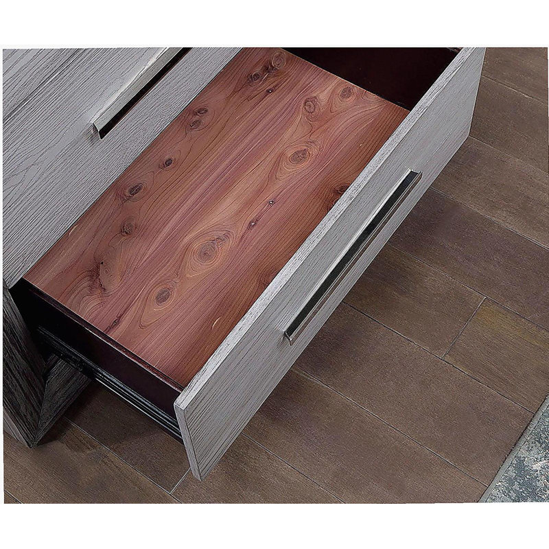 Table de chevet grise 1pc