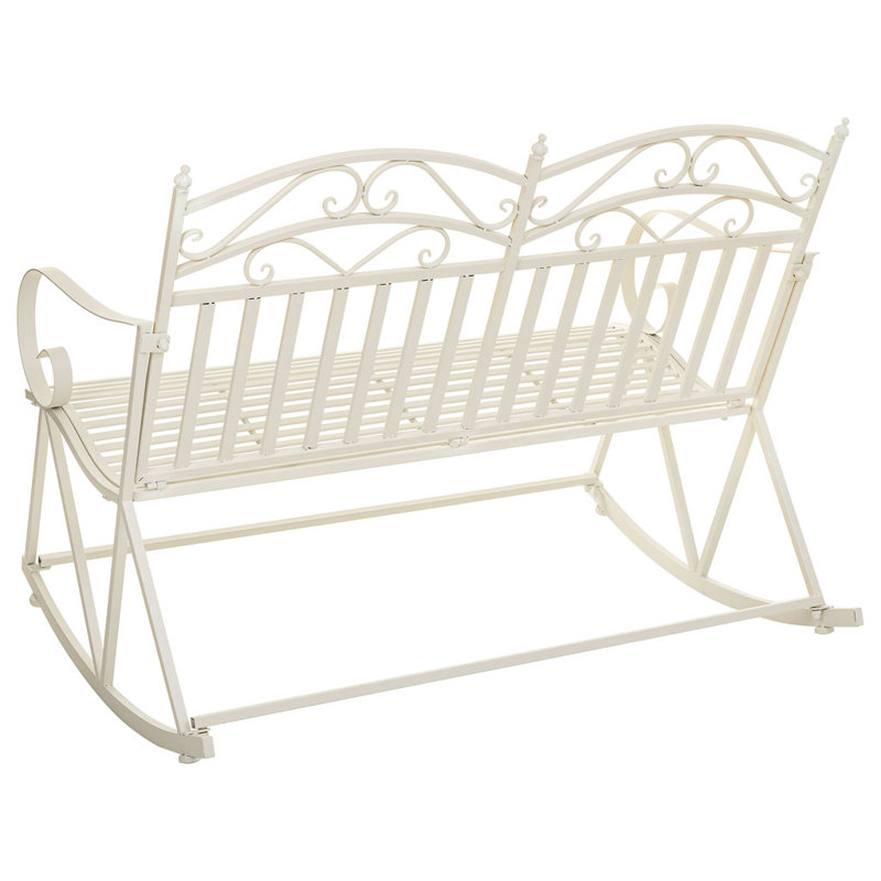 ARIAUNA IRON GARDEN BENCH, White