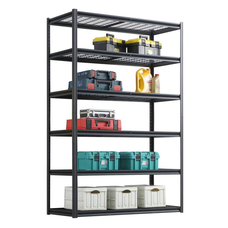 Tablettes de rangement robustes en métal, (6 tablettes) H 23,6 po x l 84 po x P 55,1 po