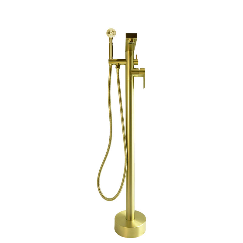 Robinet de baignoire autoportant avec douche à main Venus - or brossé, Or brossé, Flotter