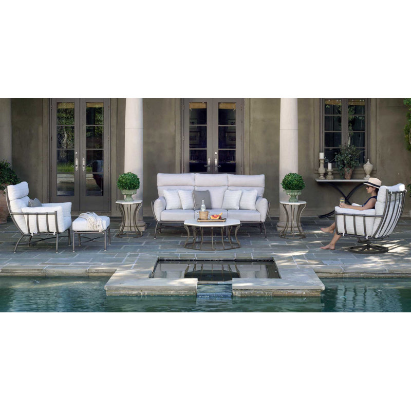 Audrey Side Table, Charcoal/Travertine Superstone