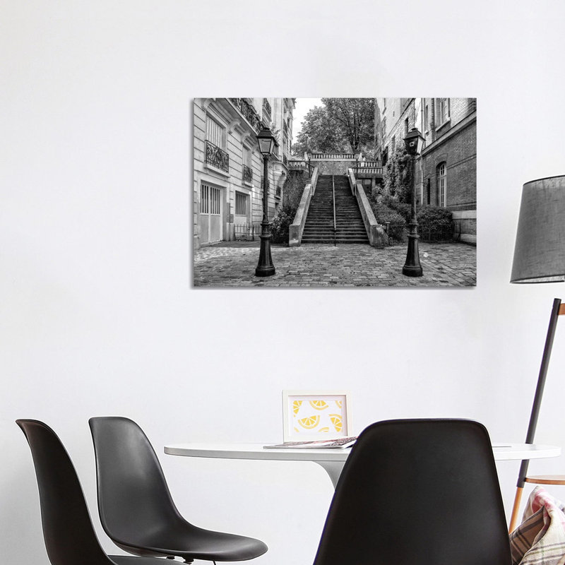 Black Montmartre Series - Between Two Lamps by Philippe Hugonnard - Wrapped Canvas Print, 101.6 cm H x 66.04 cm W x 1.91 cm D