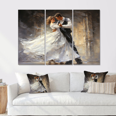 Couple Dance Ballroom Waltz II - Dance Canvas Wall Art Set
