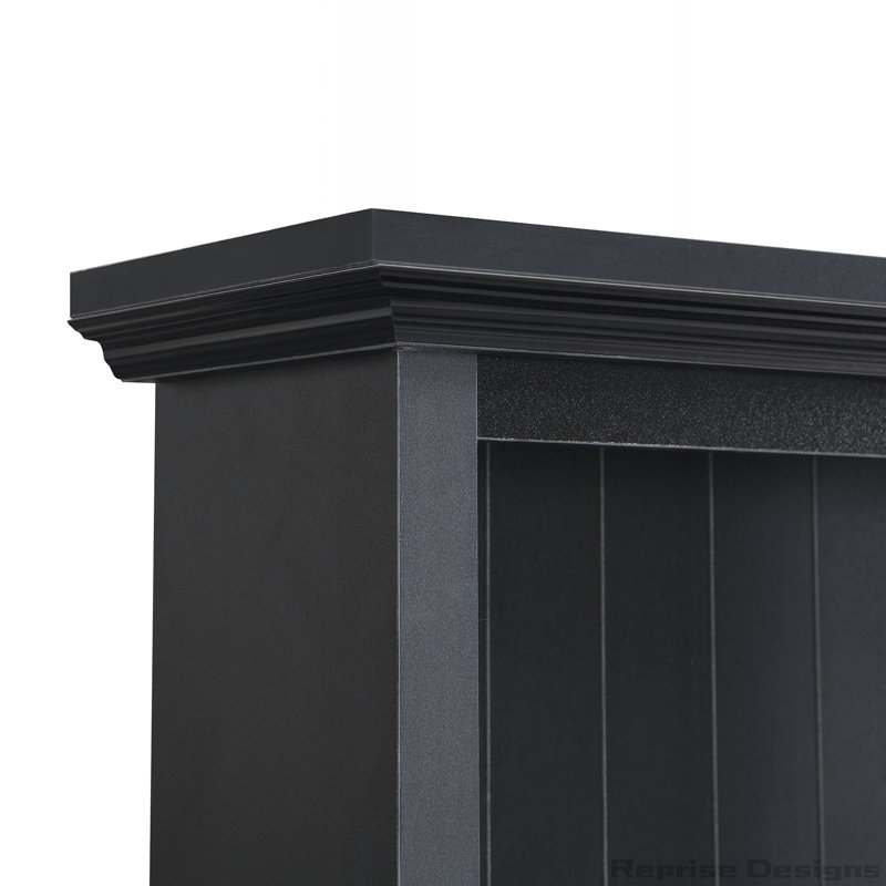 Mudroom Versatile Coat Rack with 2 Large Drawer, Black