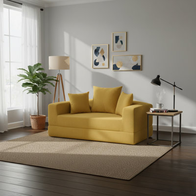 Canapé rond moderne avec coussin traversin, canapé rembourré courbé élégant pour le salon et la chambre à coucher