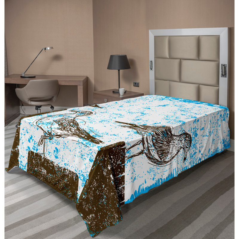 Drap bleu Ambesonne, Simple