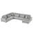 129" Oversized Sectional Sofa U-shaped Sofa Couch-625885456