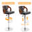 Calcidon Swivel Upholstered Adjustable Height Counter Stool with Metal Frame-685812642