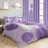California King Size 9-Piece Lavender Geometric Circle Bedding & Curtain Set (Queen/King/Cal King) - Quilted Microfiber Bedspread + Sheer Drapes-121273362