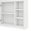Armoire à pharmacie moderne avec miroir, armoire de rangement murale blanche 30 po x 28 po avec rangement et 3 tablettes ouvertes-2004782088