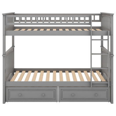 Bunk Bed With Drawers, Convertible Beds, by Harriet Bee