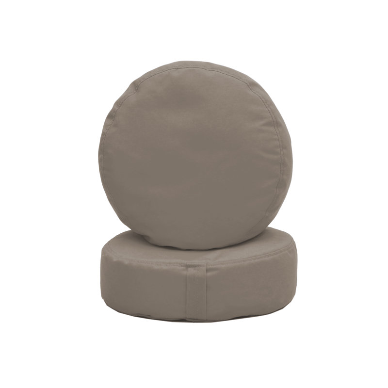 Coussin à billes rond 16 po Element, gris