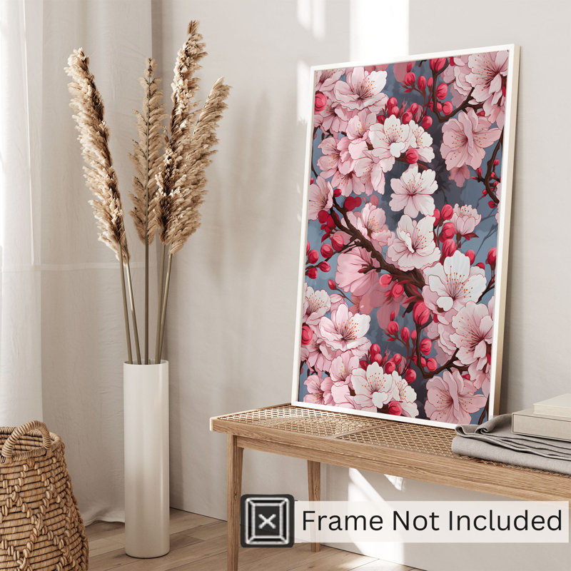 Art floral japonais, fleurs de cerisier japonais, fleurs de cerisier II, H 7 po x l 5 po