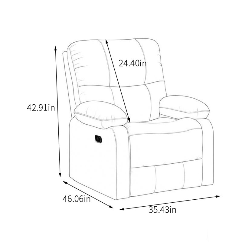 Fauteuil inclinable pivotant en faux cuir Stepha, Orange