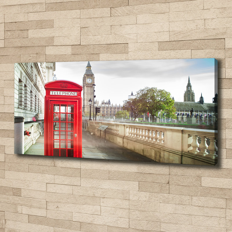 Telephone Booth - No Frame Print on Canvas