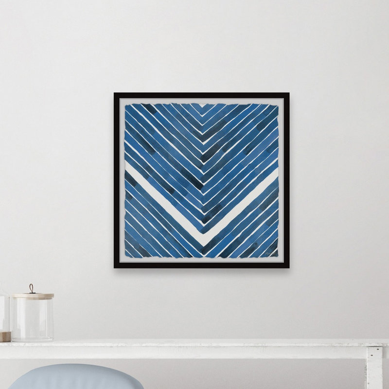 V-Shaped Pattern - Single Picture Frame Painting, 81cm H x 81cm W x 3.81cm D