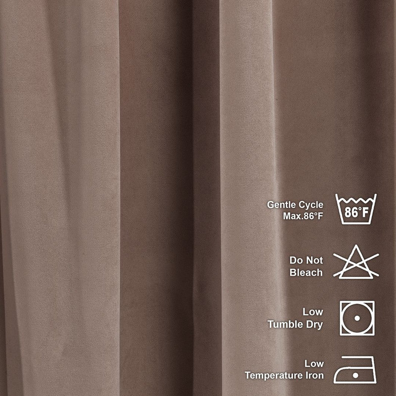Room Darkening Single Curtain Panel, Cinnamon Brown, 150 W x 350 D cm