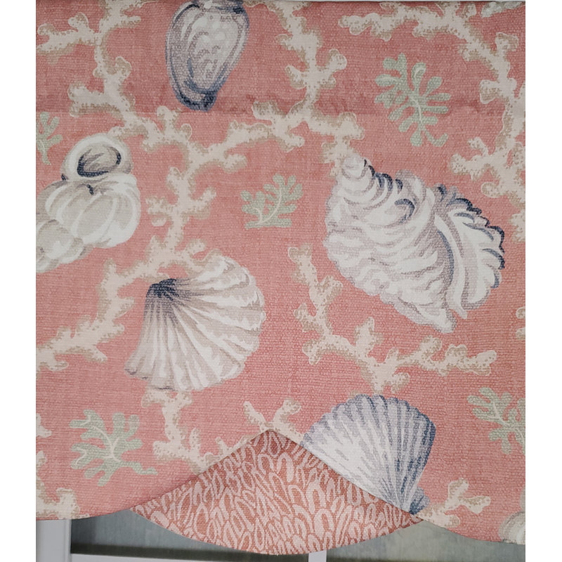 Windamar Scalloped Window Valance, Coral