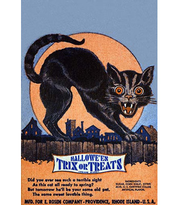 Le chat noir-impression d’art graphique