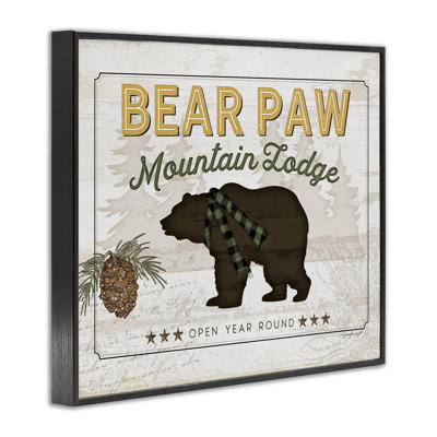 «Bear Paw Mountain Lodge», estampe numérique, design par Jennifer Pugh