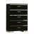 Sutton 35 in. Black/Chrome Chest