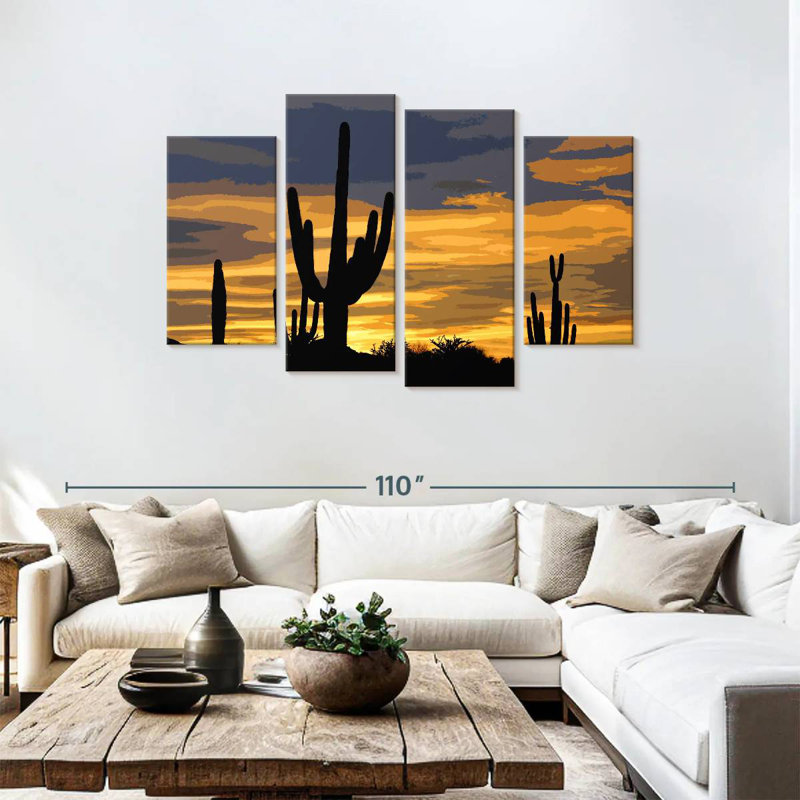 Alvord Cactus Sunset Illustration I