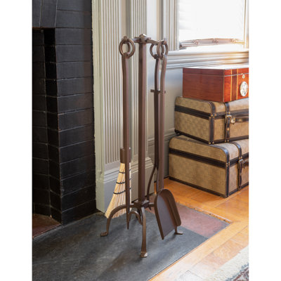 Advait Iron Fireplace Tool Set
