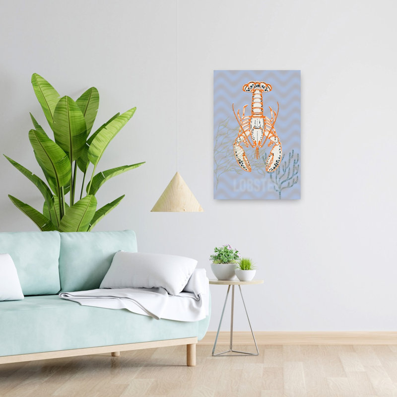 Art mural stylisé «Lobster», H 24 po x l 16 po