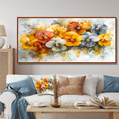 Hutchings Vibrant Garden of Blooming Violet Flowers II - Violets, art mural