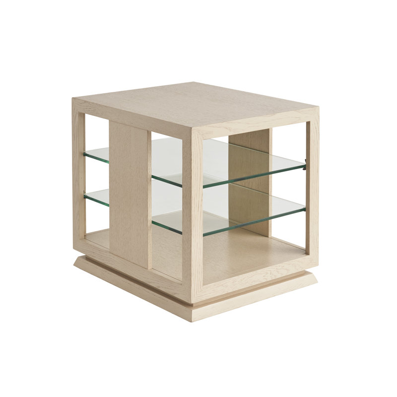 Sunset Key Floor Shelf End Table with Storage