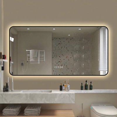 Miroir mural 48 * 24 "noir
