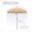 2m Beach Umbrella Portable Tilting Parasol Sun Shade with UV Protection and Bag-1241730531