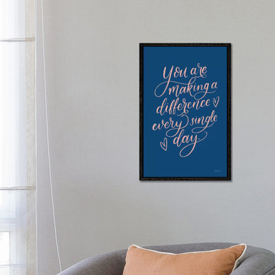 Teachers III Blue by Becky Thorns - Print on Canvas