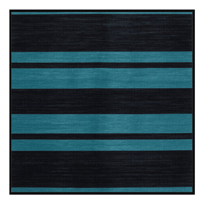 Machine Washable Horizontal Stripes Gray Area Rug