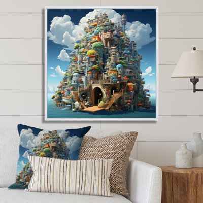 Château fantastique II sur toile