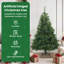  Artificial Hinged Christmas Tree Green PVC, steel-1795394992