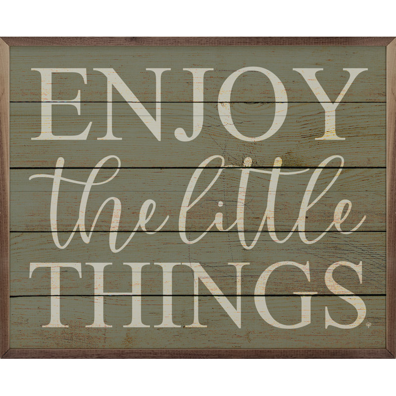 Enjoy The Little Things - vert, L 40 po x H 32 po