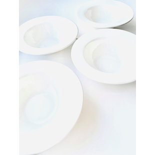 Assiette à salade / pâtes spéciale 4 pièces10,5 pouces / couronne en vitrex. (Ensemble de 4)