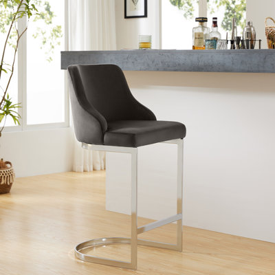 Upholstered Bar Stool Upholstered Counter Stool with Metal Frame