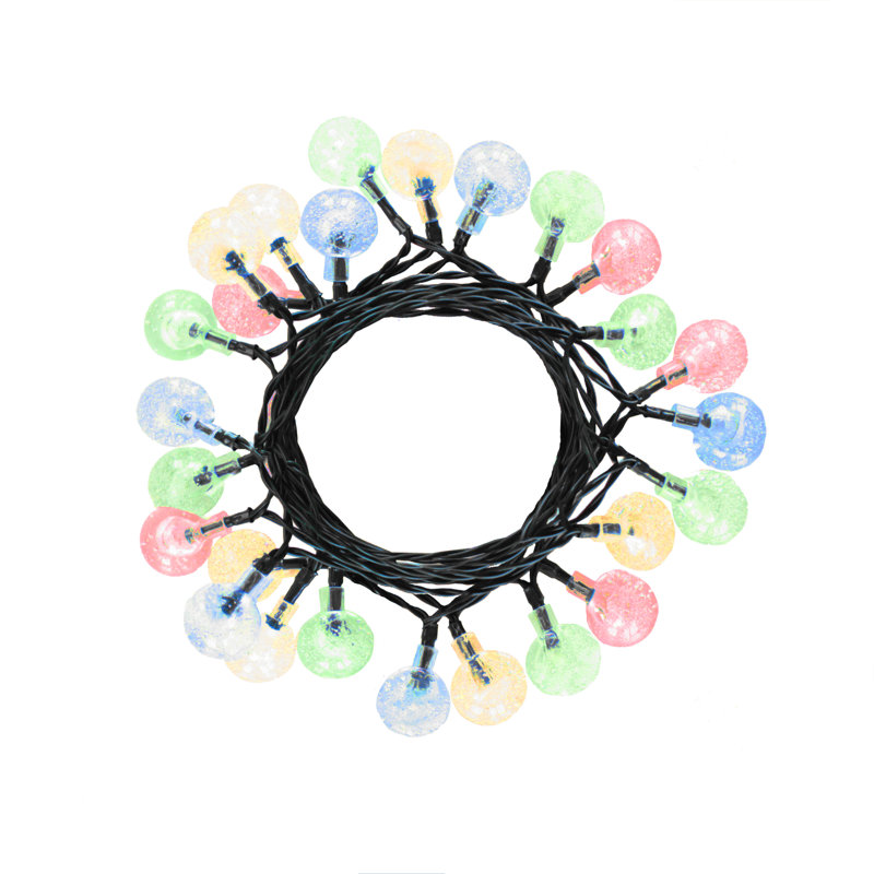 Luminaire suspendu d'extérieur à DEL 7 po à énergie solaire intégré, Bleu/rose/vert
