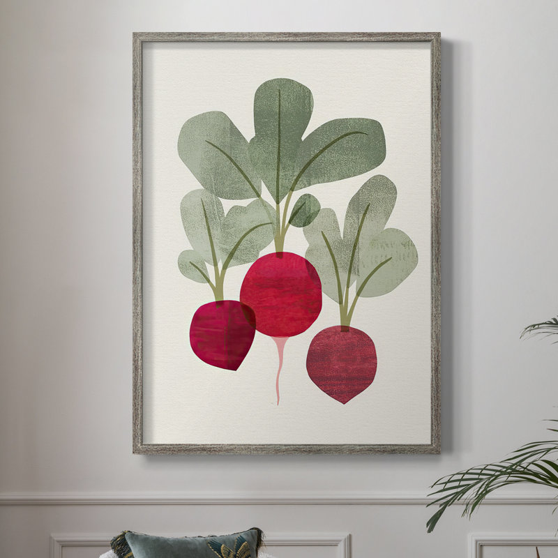 «Organic Veg I», reproduction encadrée - bois massif, H 11 po x l 9 po