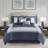 8 Piece Embroidered Comforter Set Navy-114529071
