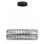 Lustre en cristal 15,7 pouces noir pour salle à manger