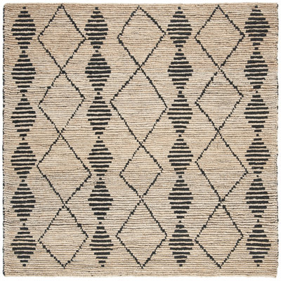 Geometric hand-woven jute rug Trotter